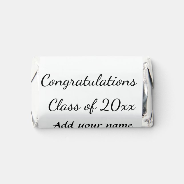 Congratulations class of add year name school col hershey's miniatures (Front)