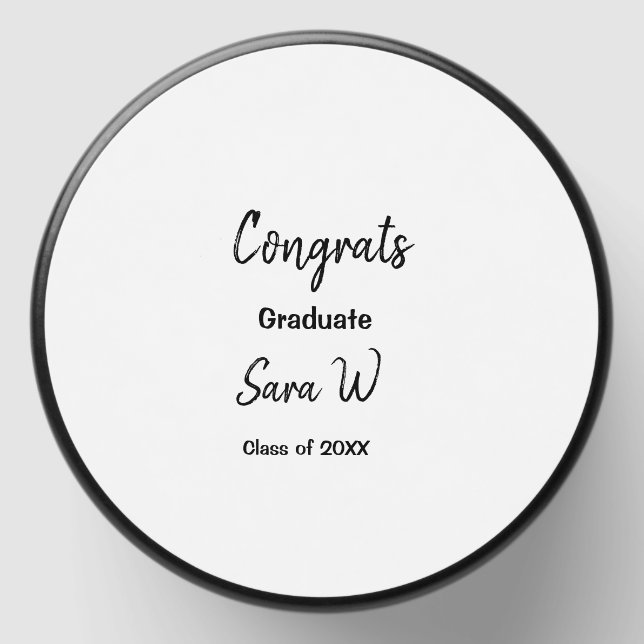 Congratulations class of add year name school col mini candle favors (Front)