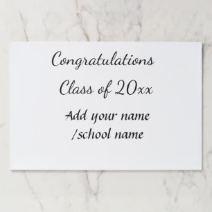 Congratulations class of add year name school col paper pad