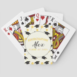 Congratulations Class Of Graduate Customize Name Poker Cards
