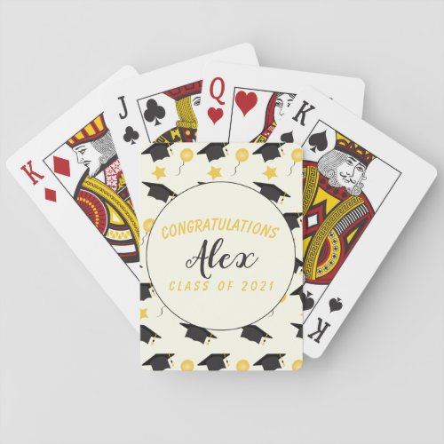 Congratulations Class Of Graduate Customize Name   Poker Cards