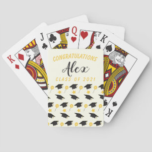 Congratulations Class Of Graduate Customize Name Poker Cards