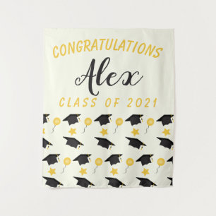 Congratulations Class Of Graduate Customize Name Tapestry