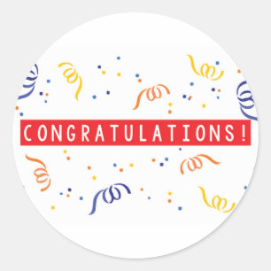 Congratulations Classic Round Sticker