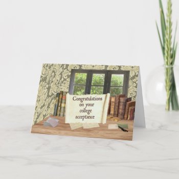 Congratulations College Acceptance Card by missprinteditions at Zazzle