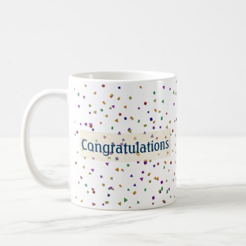 Congratulations Colorful Confetti Coffee Mug