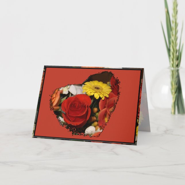 Congratulations Colorful Floral Bouquet Template (Front)