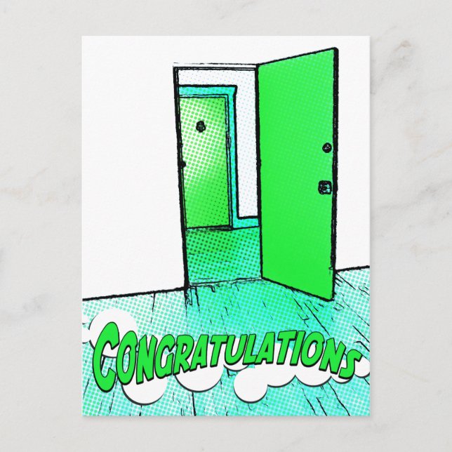 congratulations comic condo postcard (Front)
