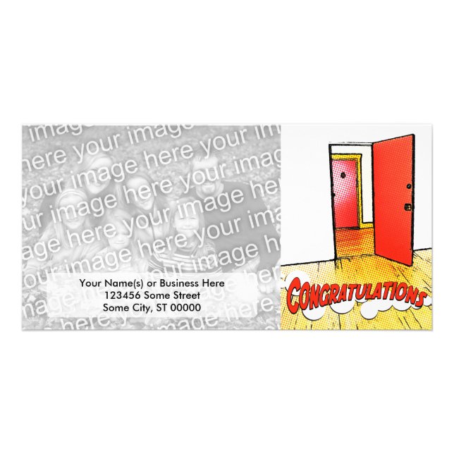 congratulations comic door card (Front)