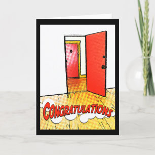 congratulations comic door card