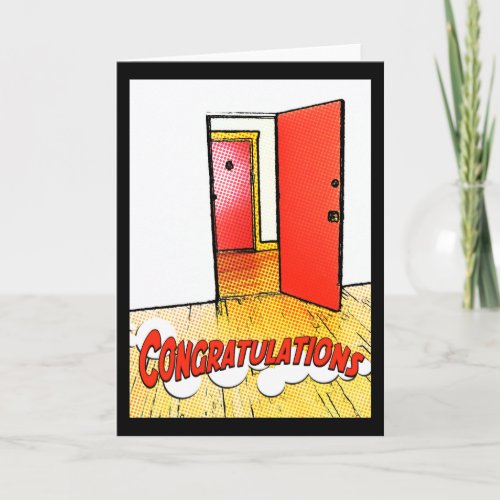 congratulations comic door card