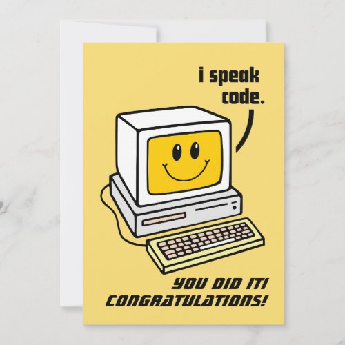 CONGRATULATIONS COMPUTER GRAD  HOLIDAY CARD