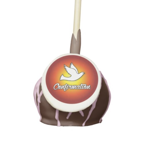 Congratulations Confirmation Dove with Gold Red Cake Pops
