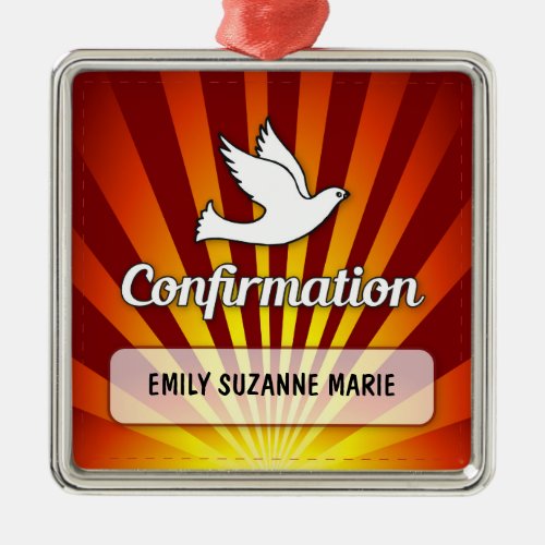 Congratulations Confirmation Dove with Gold, Red