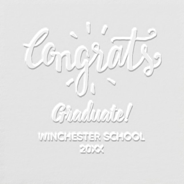 Congratulations Congrats Any Occasion Custom Text Embosser (Design)