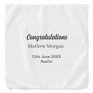 Congratulations congrats graduation name year clas bandana
