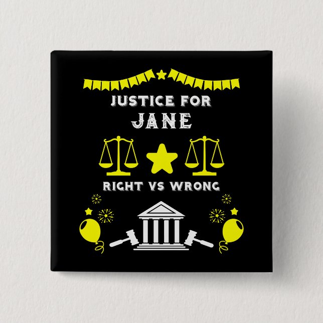 Congratulations Court Verdict Button (Front)