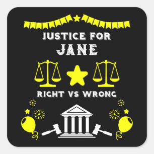 Congratulations Court Verdict Square Sticker