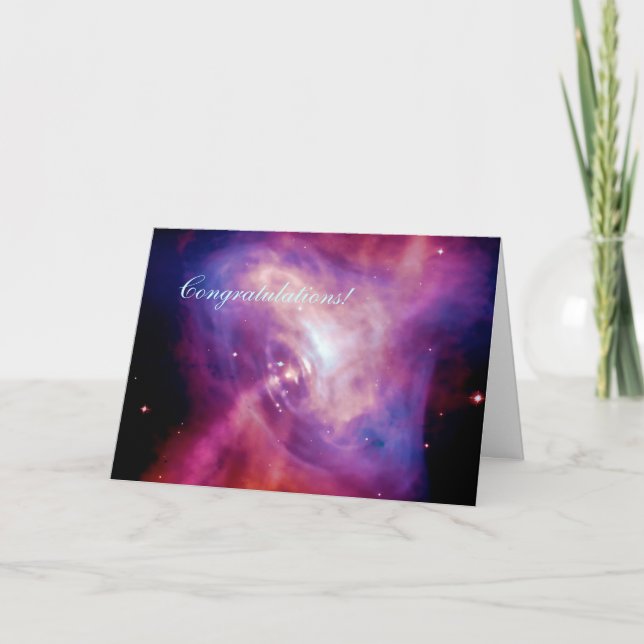 Congratulations - Crab Pulsar Time Lapse Card (Front)