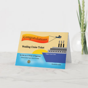 Congratulations Cruise Ship Wedding Greeting Card