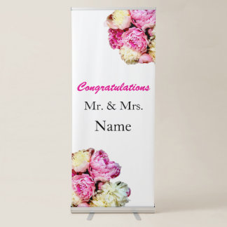 Congratulations Custom Banner Peony Floral