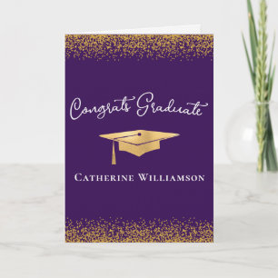 Congratulations Custom Elegant Gold Graduation  Card