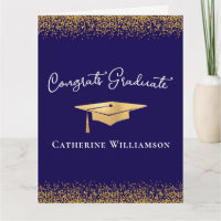 Congratulations Custom Elegant Gold Graduation 