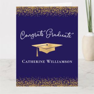 Congratulations Custom Elegant Gold Graduation  Card
