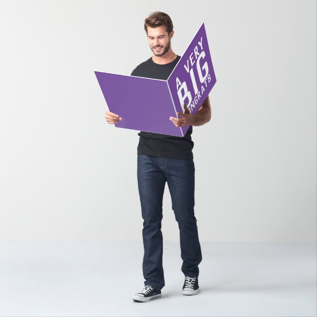 CONGRATULATIONS CUSTOM PERSONALIZED GIANT BIG CARD (In Situ)