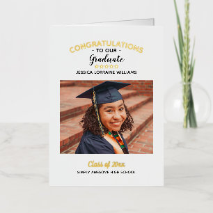 Congratulations Custom Photo Graduate Graduation Foil Greeting Card