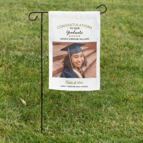 Congratulations Custom Photo Graduate Graduation Garden Flag