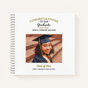 Congratulations Custom Photo Graduate Graduation Notebook