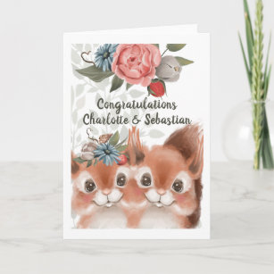 Congratulations Cute Squirrel Couple Card