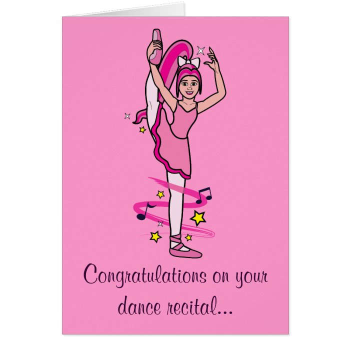 Congratulations Dance Recital Card