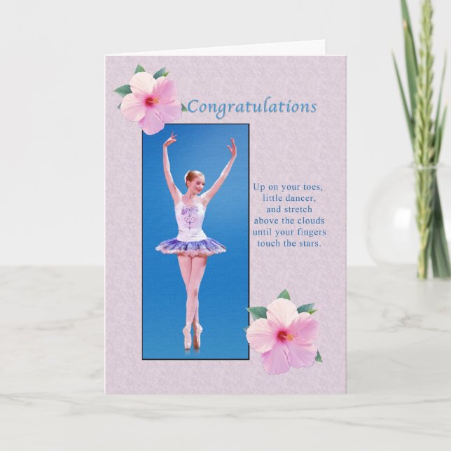 Congratulations, Dance Recital Card (Front)