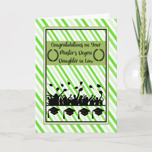 Congratulations Daughter in Law on Master's Degree Card (Front)