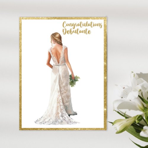 Congratulations Debutante Card