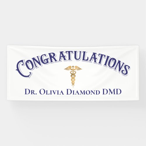 Congratulations Dentist Dental Modern Blue Banner