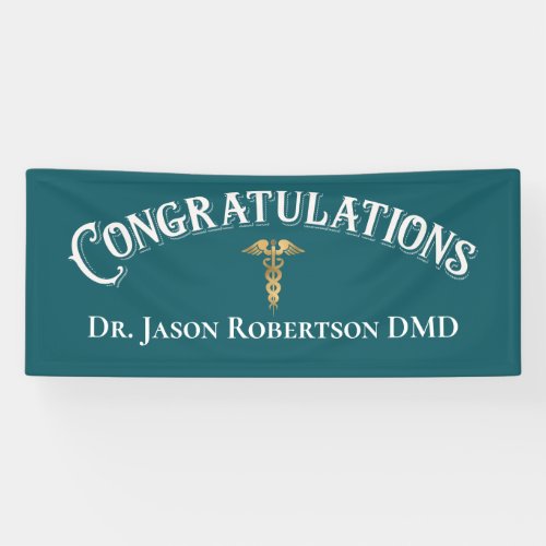 Congratulations Dentist Dental Modern Blue Grad Ba Banner
