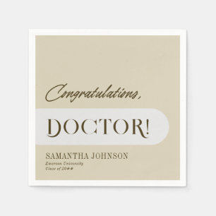 Congratulations Doctor Doctoral Graduation Photo Napkins
