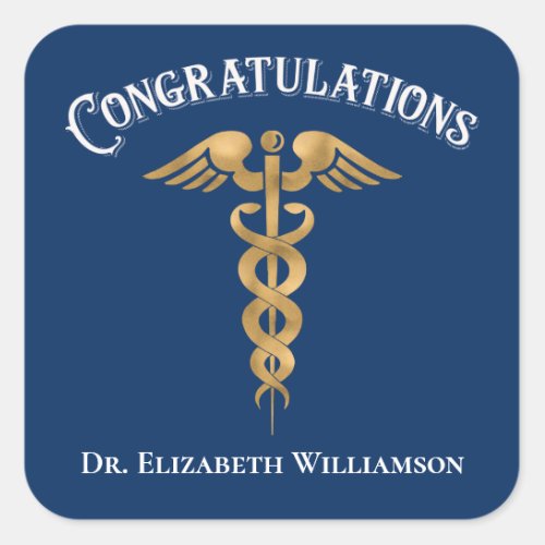 Congratulations Doctor Physician Caduceus Seal