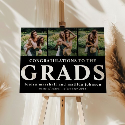 Congratulations Double Graduation Photo Collage Foam Board