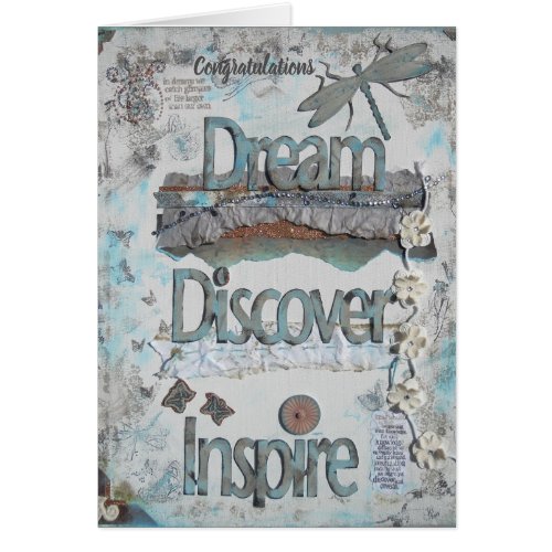 Congratulations _ Dream Discover Inspire Card