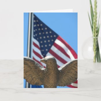 Congratulations: Eagle & Flag Card by GoodThingsByGorge at Zazzle