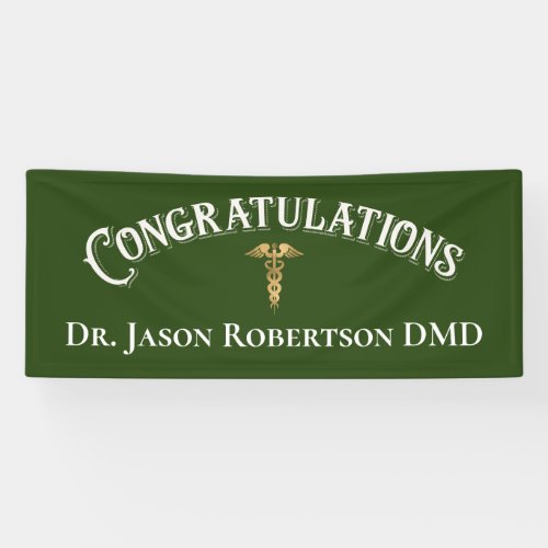 Congratulations Elegant Doctor Medical Graduation Banner