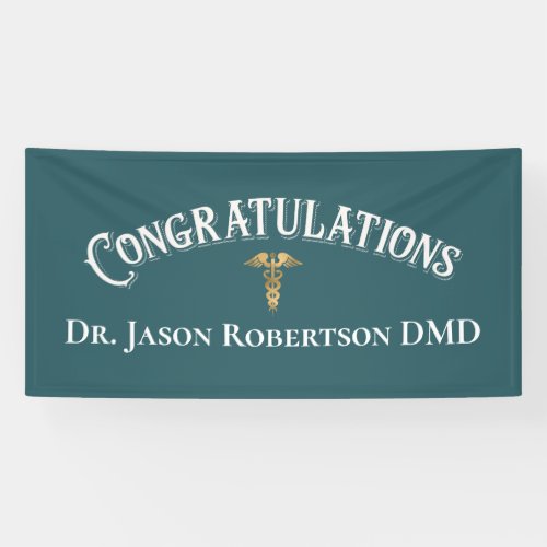 Congratulations Elegant Doctor Medical Graduation Banner