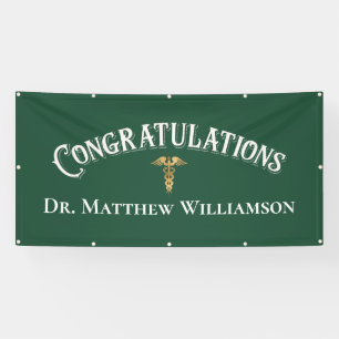 Congratulations Elegant Doctor Medical Graduation Banner