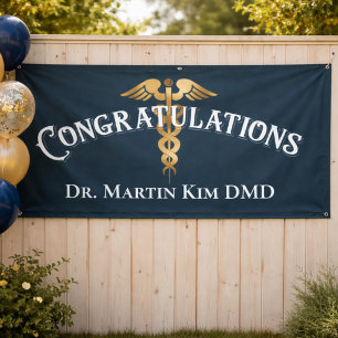 Congratulations Elegant Doctor Medical Graduation Banner