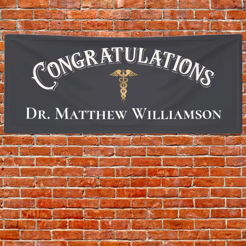 Congratulations Elegant Doctor Medical Graduation Banner