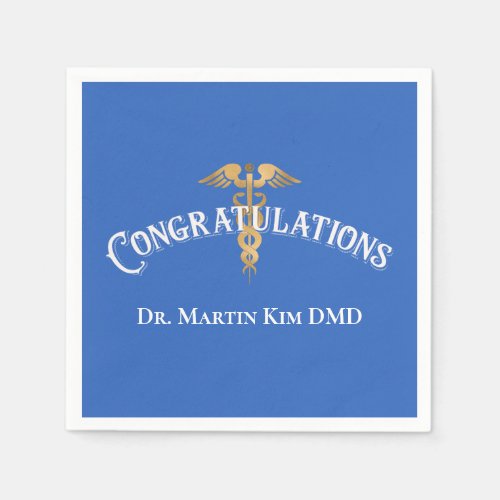 Congratulations Elegant Doctor Medical Graduation Napkins
